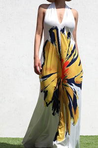 The Tropical Sunshine White Maxi Dress