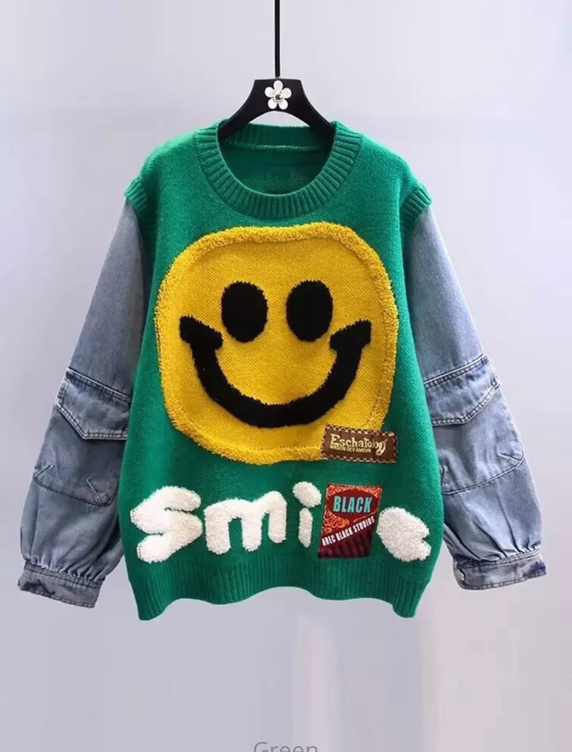 Green Smile Sweater